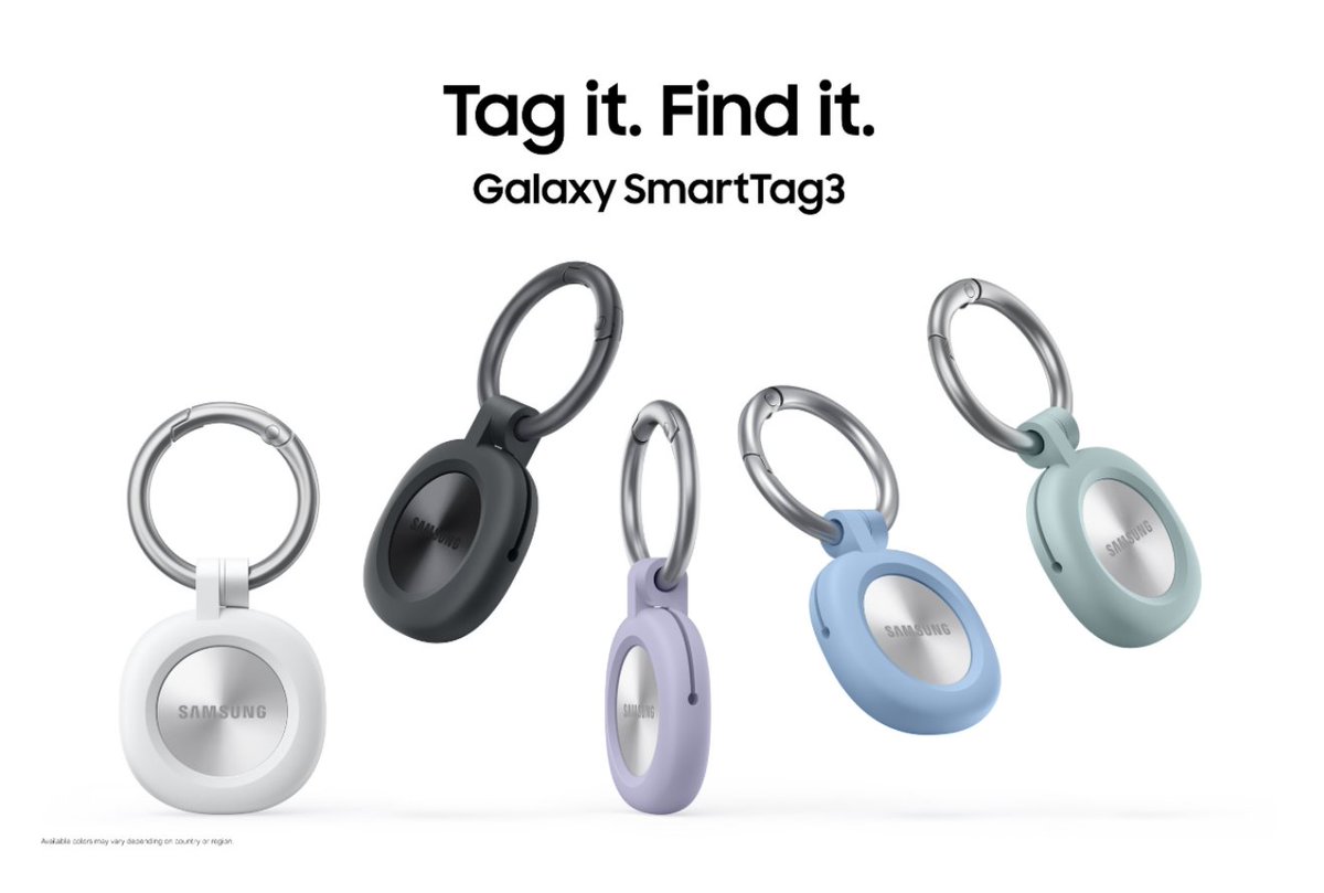 richontech's tweet photo. Samsung’s new $30 Galaxy SmartTag3 arrives in November:

• 35% smaller, 33% lighter
• Works with Galaxy + iPhone
• 550-day battery
• 3x longer finding range
• Movement alerts
• NFC loss mode
Samsung says its Find network now includes 900M Galaxy devices. https://t.co/iKlfyPrkaC