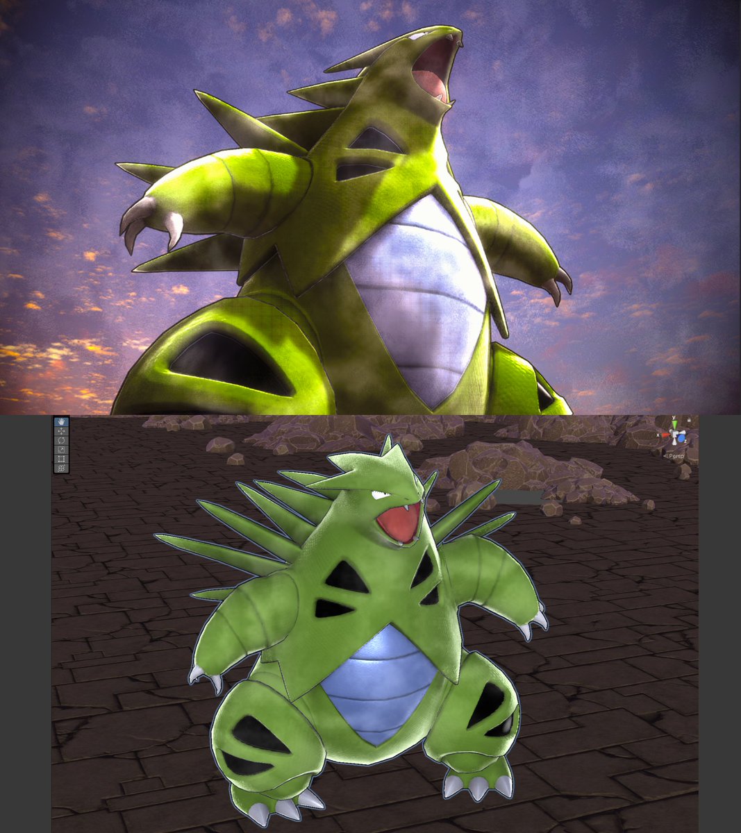 TheYisusOne's tweet photo. How my Pokemon renders look like
vs
How the models look like from literally any other camera angle https://t.co/Obki70rble