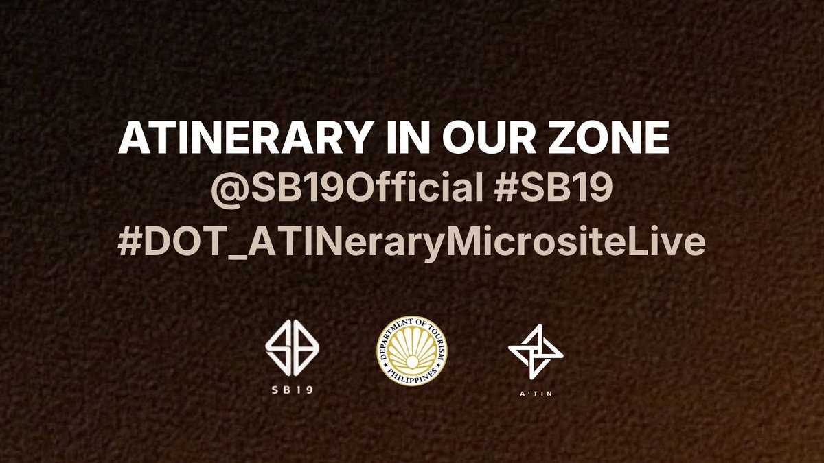 GlobalTrendSB19's tweet photo. Our zone just got bigger this time with a bigger purpose—to promote local tourism with @TourismPHL 🇵🇭 💙 

Mahalin ang sariling ATIN.

ATINERARY IN OUR ZONE
@SB19Official #SB19
#DOT_ATINeraryMicrositeLive https://t.co/gRZ6llPhuQ
