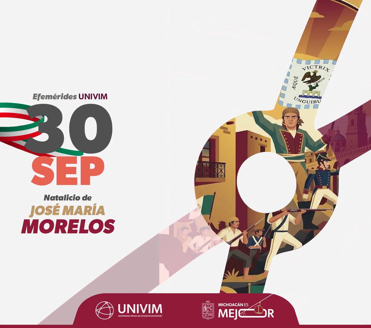 UNIVIMoficial's tweet photo. 🇲🇽 Hoy conmemoramos el natalicio de José María Morelos y Pavón, uno de los personajes fundamentales de la historia de México.

📜 Morelos, ejemplo de lucha y compromiso con la nación.

#MichoacánEsMejor #ConectaUNIVIM https://t.co/v7Ni1XgwUU