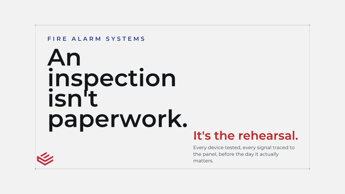 Elite_secgroup's tweet photo. A fire alarm inspection isn't paperwork. It's the rehearsal. We'd rather find the problem on a Tuesday afternoon than at 2 a.m. #FirePreventionWeek https://t.co/VbeHWLtQFe