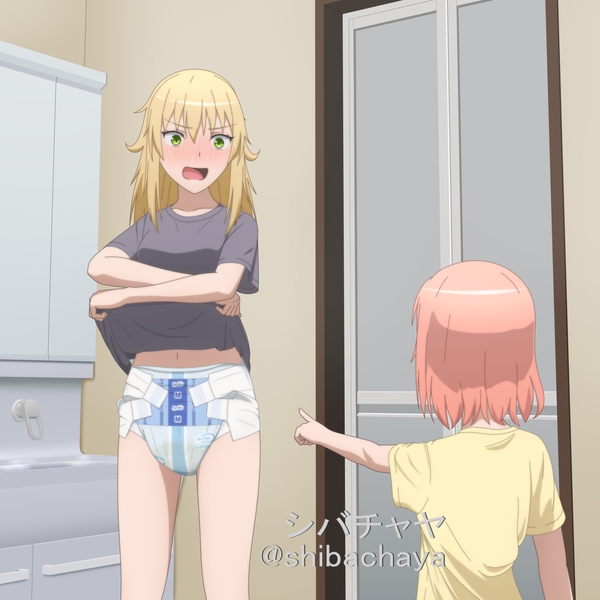 shibachaya's tweet photo. FANBOXとFantia更新しました。
大人なのにオムツしてる～

#おむつ #オムツ #diaper https://t.co/GiWjROwg3G