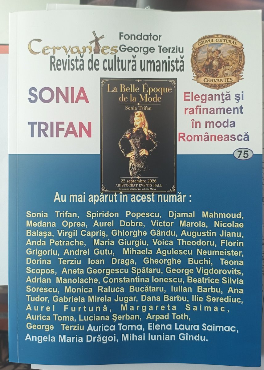 prof_andreigutu's tweet photo. O bucurie să îmi regăsesc textele dedicate Limbii Române în paginile revistei „Cervantes”, nr. 75 din 2026.
Mulțumesc frumos domnului George Terziu și doamnei Giurgiu Maria pentru încredere și pentru frumoasa colaborare! https://t.co/lxzEnLck59