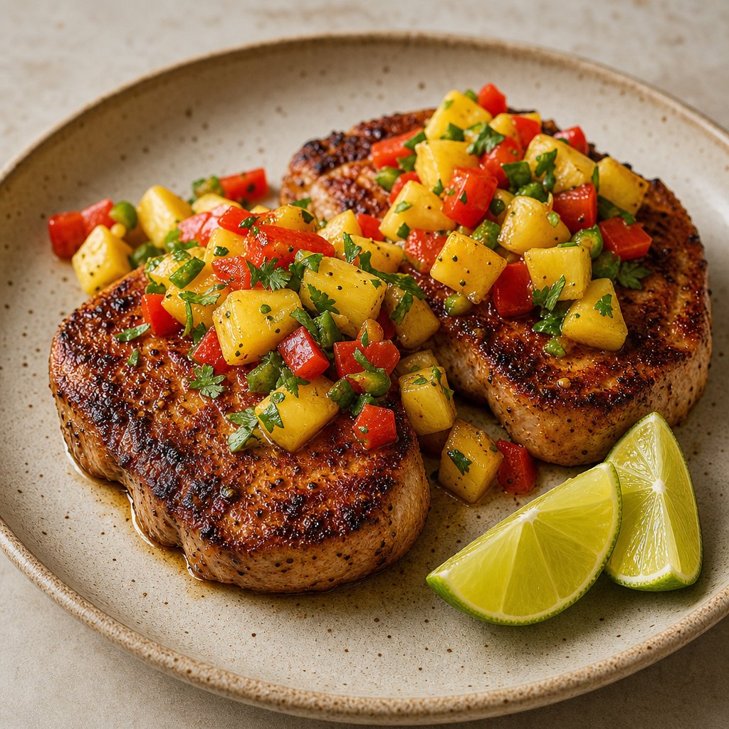 Whts4dinnercom's tweet photo. Tex-mex Pork Chops with Pineapple Salsa — 38 minutes, start to plate.

https://t.co/83z9riWHWa

#recipes #dinner #whatsfordinner #weeknightdinner #easyrecipes https://t.co/4nKn73RMny