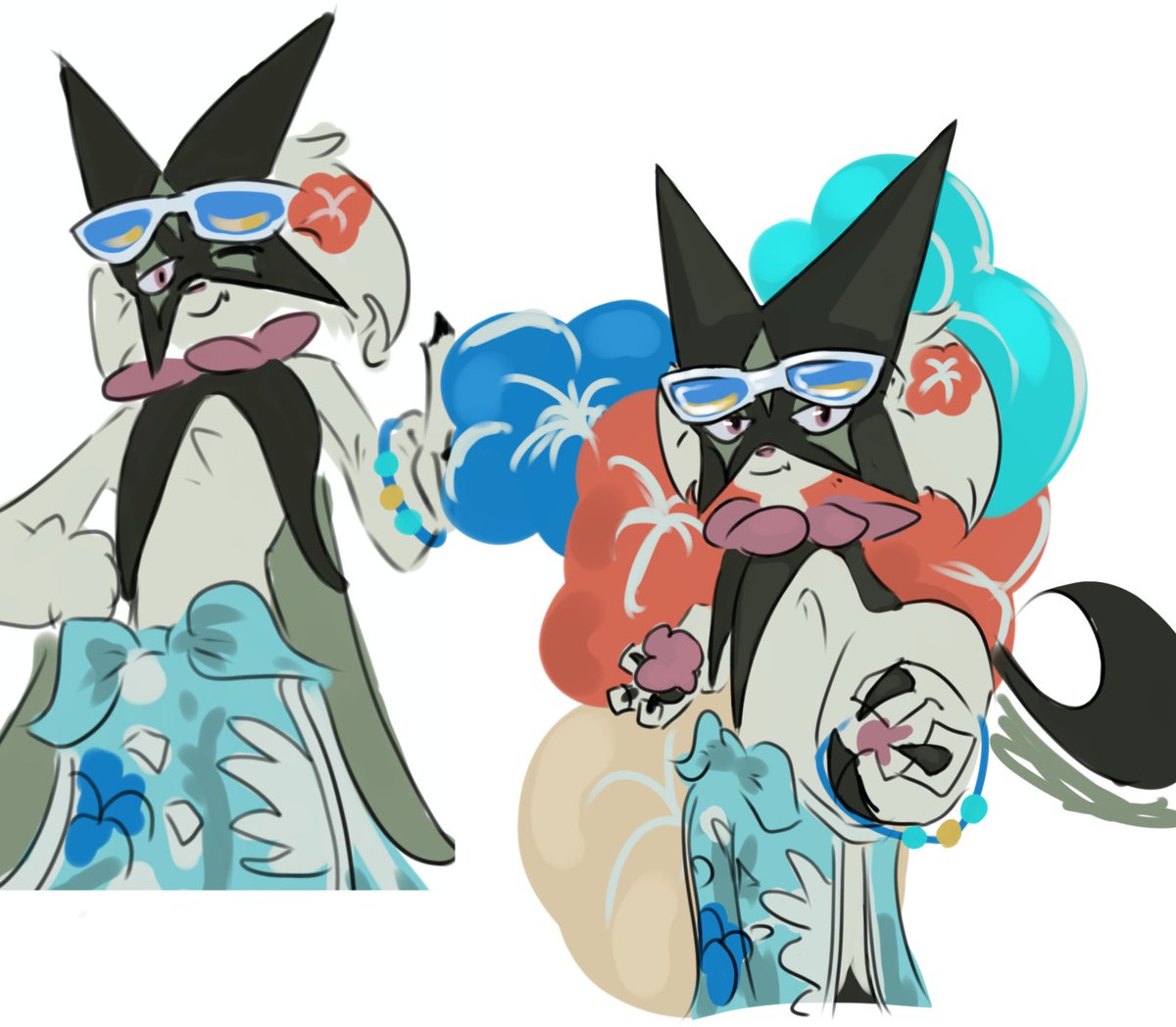 TraumaClone's tweet photo. I was bored with pairings and drew a couple of sketches quickly 
#art #digitalart #meowscarada #Pokemonart #pokemon https://t.co/eDkRRhMZYX