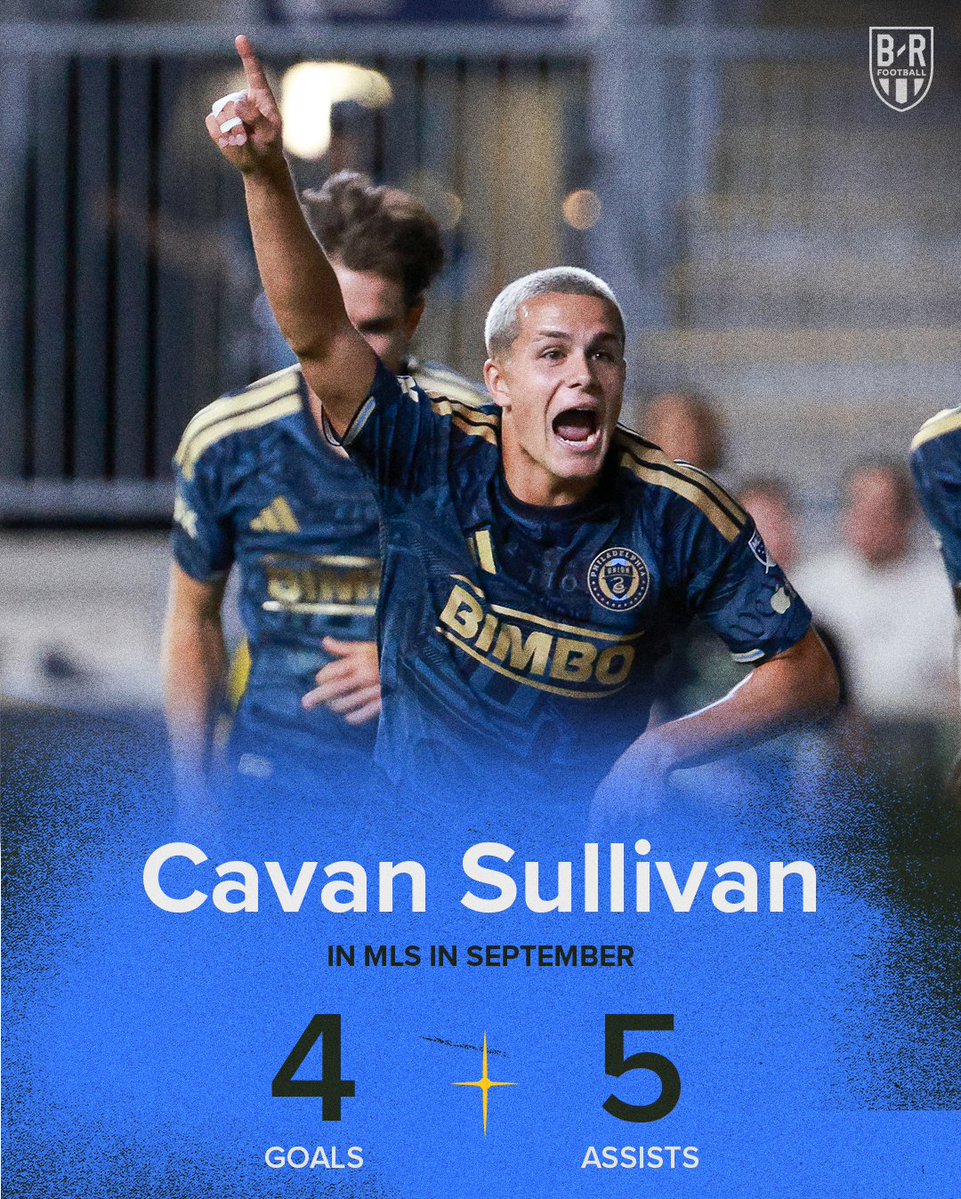 brfootball's tweet photo. 17-year-old Cavan Sullivan has become the youngest player ever to win MLS Player of the Month.

He picked up the award after leading the league with 9 G/A in four games for Philadelphia Union.

And he just made his USMNT debut last week ✨🇺🇲 https://t.co/bmnqPN826L