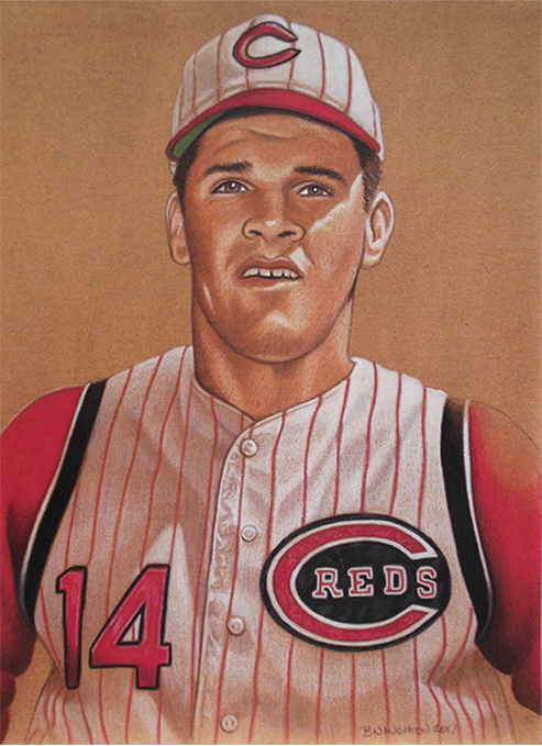 NaughtonArt's tweet photo. Cincinnati Reds legend, Peter Edward Rose passed away on this date in 2024. Here are a few photos of my original art &amp; meetings with him through the years. https://t.co/pelX35QpId