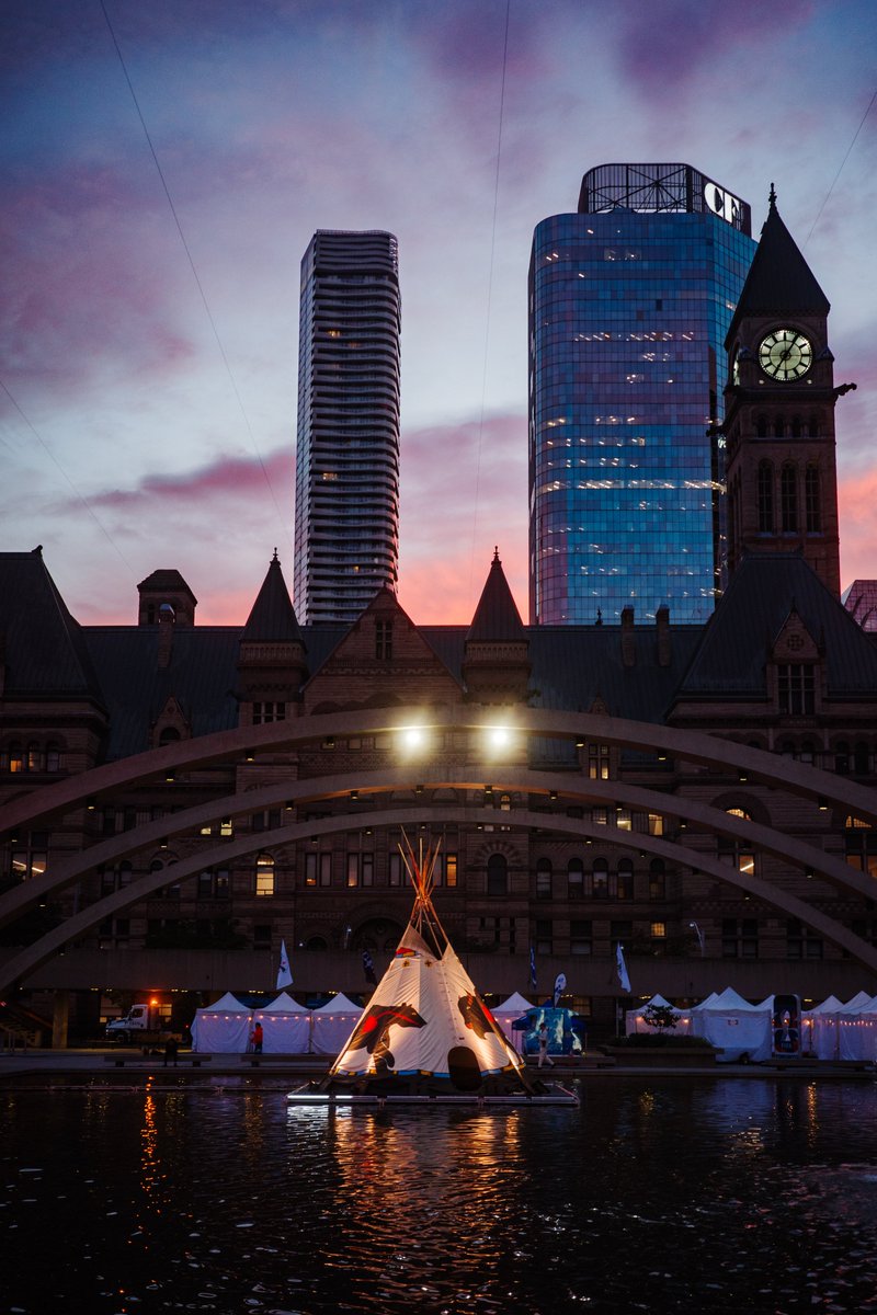 anotherglassbox's tweet photo. I attended the sunrise ceremony at City Hall this morning for National Day for Truth and Reconciliation. The last ceremony at Biidaasige was beautiful, but there's something profound about voices raised in song despite the tolling of bells from an adjacent colonial bell tower... https://t.co/nUJMZaBPnA
