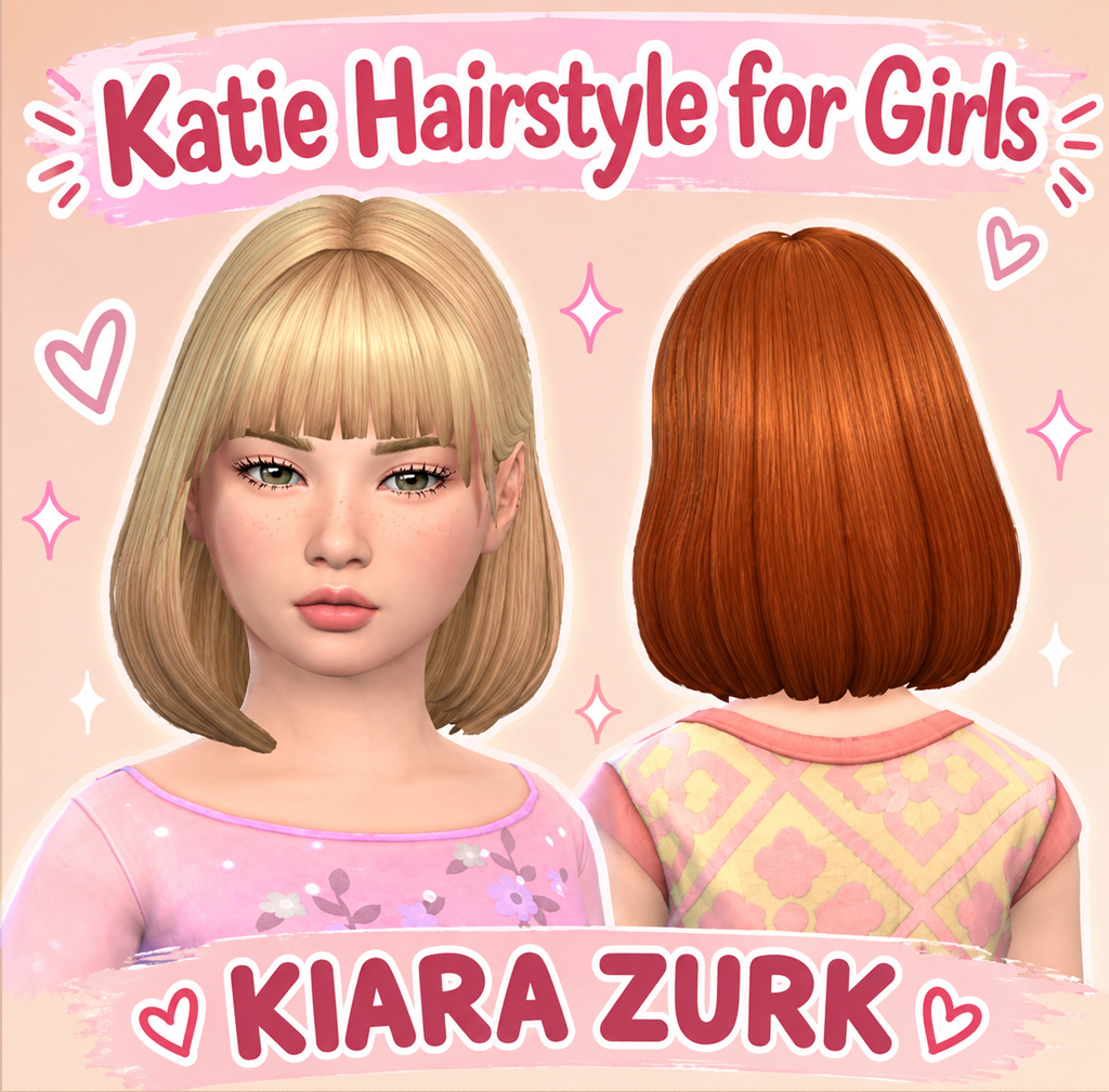 KiaraZurk's tweet photo. Katie Hairstyle for Girls
Available to the public on October 21 2026
https://t.co/fADjkvwLlQ
#TheSims #TheSims4 #TheSims4cc #TS4 #ts4cc https://t.co/wdYTDC4C7p