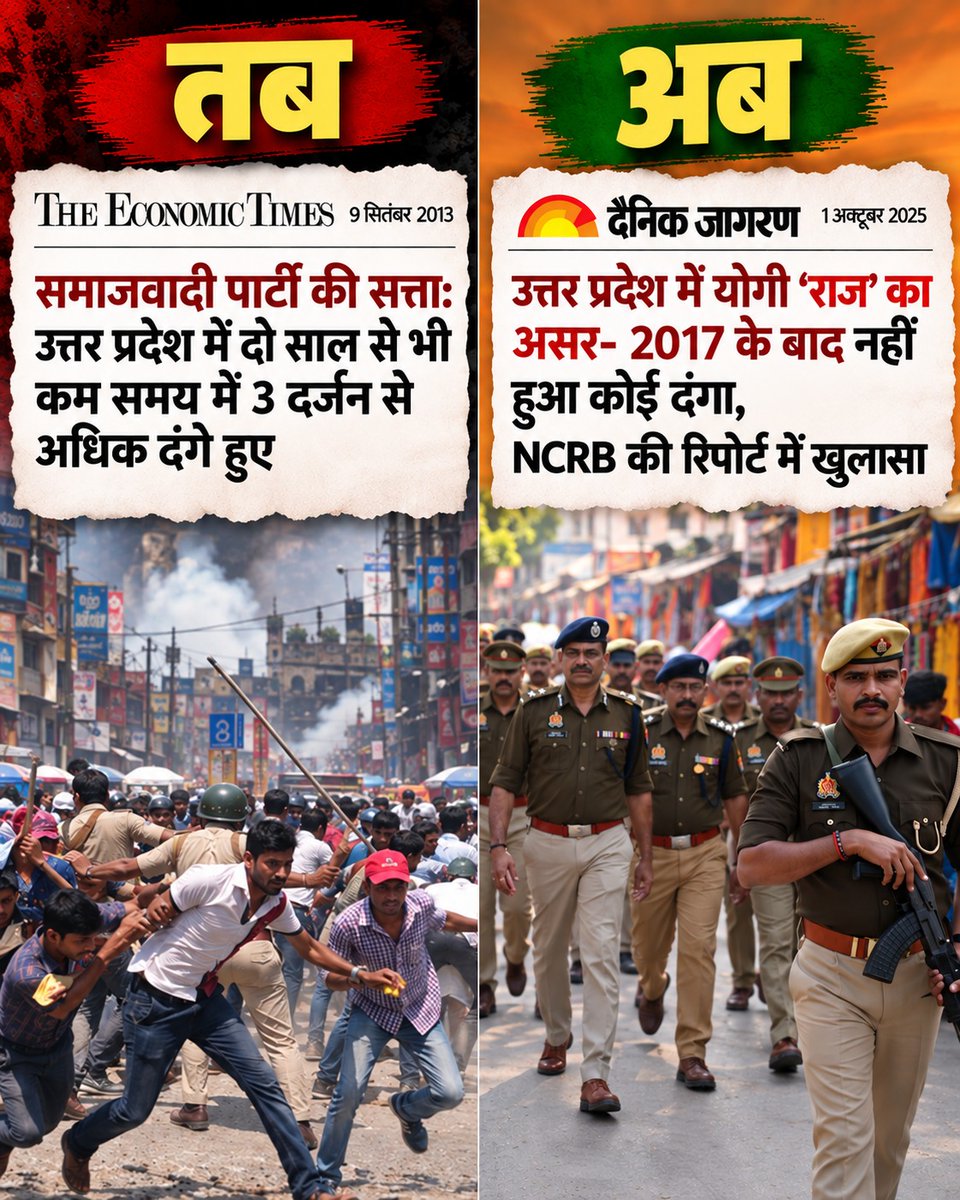BJP4UP's tweet photo. जब नियत और नीति में अंतर हो तो फर्क साफ दिखता है… https://t.co/QwfEUhAzua