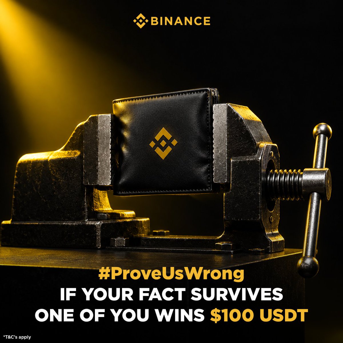 BinanceForIN's tweet photo. Think you know 𝙘𝙧𝙮𝙥𝙩𝙤 𝙬𝙖𝙡𝙡𝙚𝙩𝙨?
Can you 𝗣𝗥𝗢𝗩𝗘 𝗨𝗦 𝗪𝗥𝗢𝗡𝗚?

𝗚𝗶𝘃𝗲 𝘂𝘀 𝗼𝗻𝗲 𝗰𝗿𝘆𝗽𝘁𝗼 𝘄𝗮𝗹𝗹𝗲𝘁 𝗳𝗮𝗰𝘁 𝘆𝗼𝘂’𝗿𝗲 𝘀𝘂𝗿𝗲 𝘄𝗲 𝗰𝗮𝗻’𝘁 𝗽𝗿𝗼𝘃𝗲 𝘄𝗿𝗼𝗻𝗴. 𝗢𝗻𝗲 𝘄𝗶𝗻𝗻𝗶𝗻𝗴 𝗳𝗮𝗰𝘁. $𝟭𝟬𝟬 𝗨𝗦𝗗𝗧.

✍️ Rules:
- Follow @BinanceForIN, like and reshare this post
- Tag 2 friends & get them to follow us
- Drop your fact in the comments
- We get 24 hours to break it
- Facts, exceptions, technicalities and counterexamples are all fair game

If your fact survives, one of you will win $𝟭𝟬𝟬 𝗨𝗦𝗗𝗧!

𝗣𝗥𝗢𝗩𝗘 𝗨𝗦 𝗪𝗥𝗢𝗡𝗚!

*T&Cs apply.