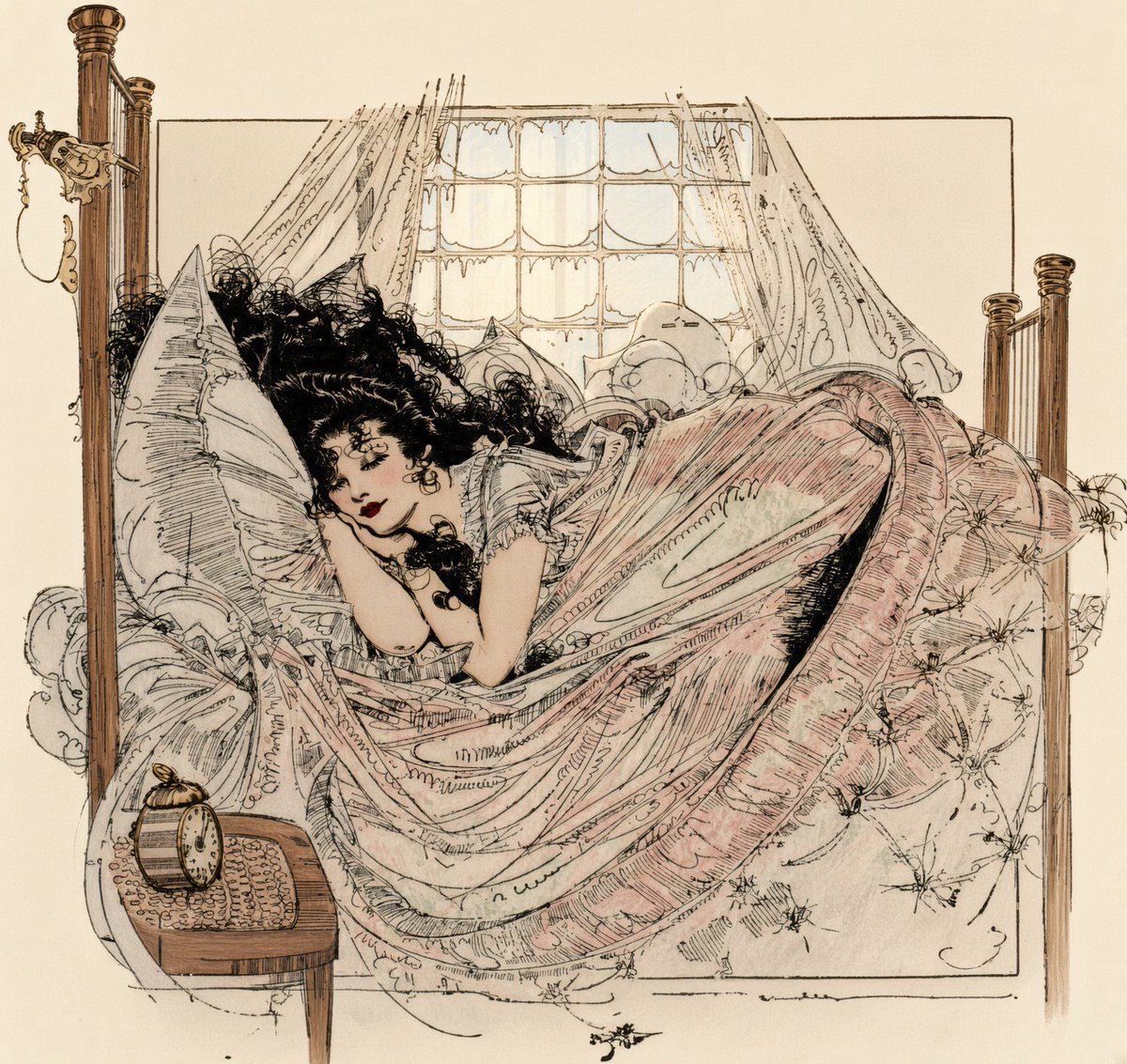 ArtorOtherThing's tweet photo. "Do Women Sleep Too Much?" by Nell Brinkley, 1915 https://t.co/NXSKHBeGF5