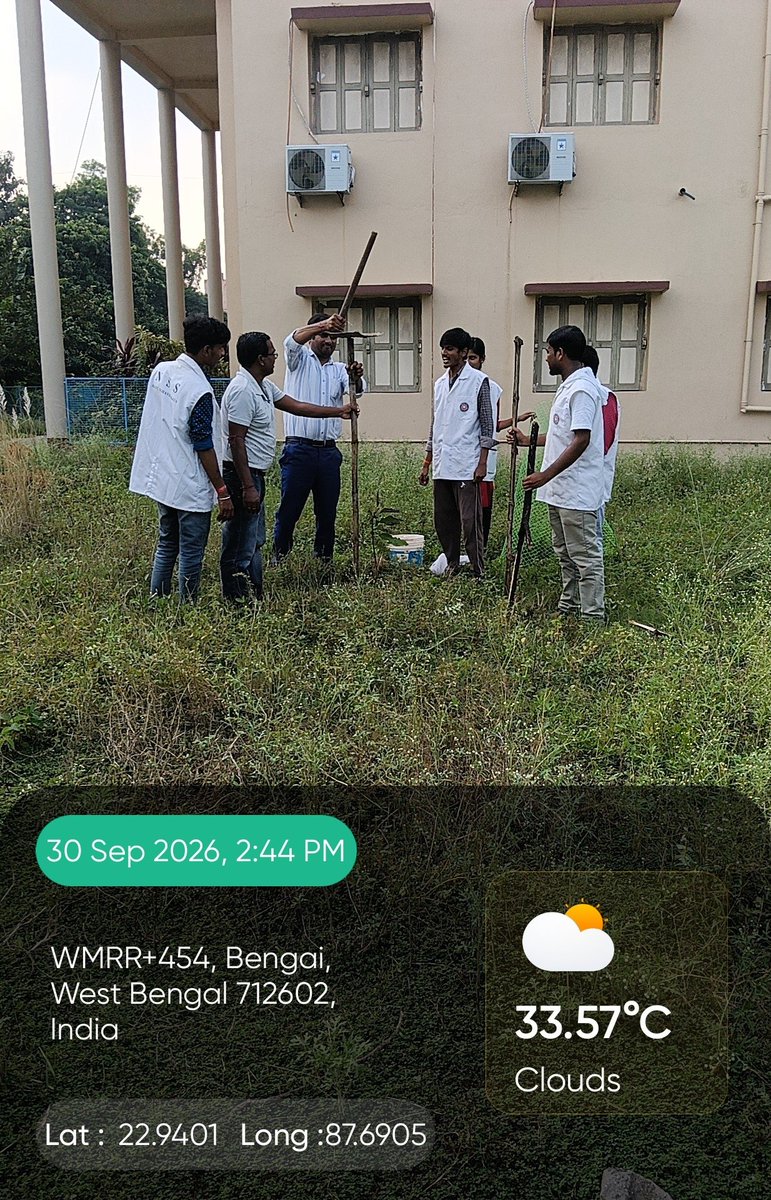 NssUnitsAkpcm's tweet photo. As a part of the *Seva Sankalp Abhiyan* celebrations, a Champa tree was planted at college Campus by NSS units and the Department of Environmental Science of A.K.P.C. Mahavidyalaya. https://t.co/W9O6vOCZdS