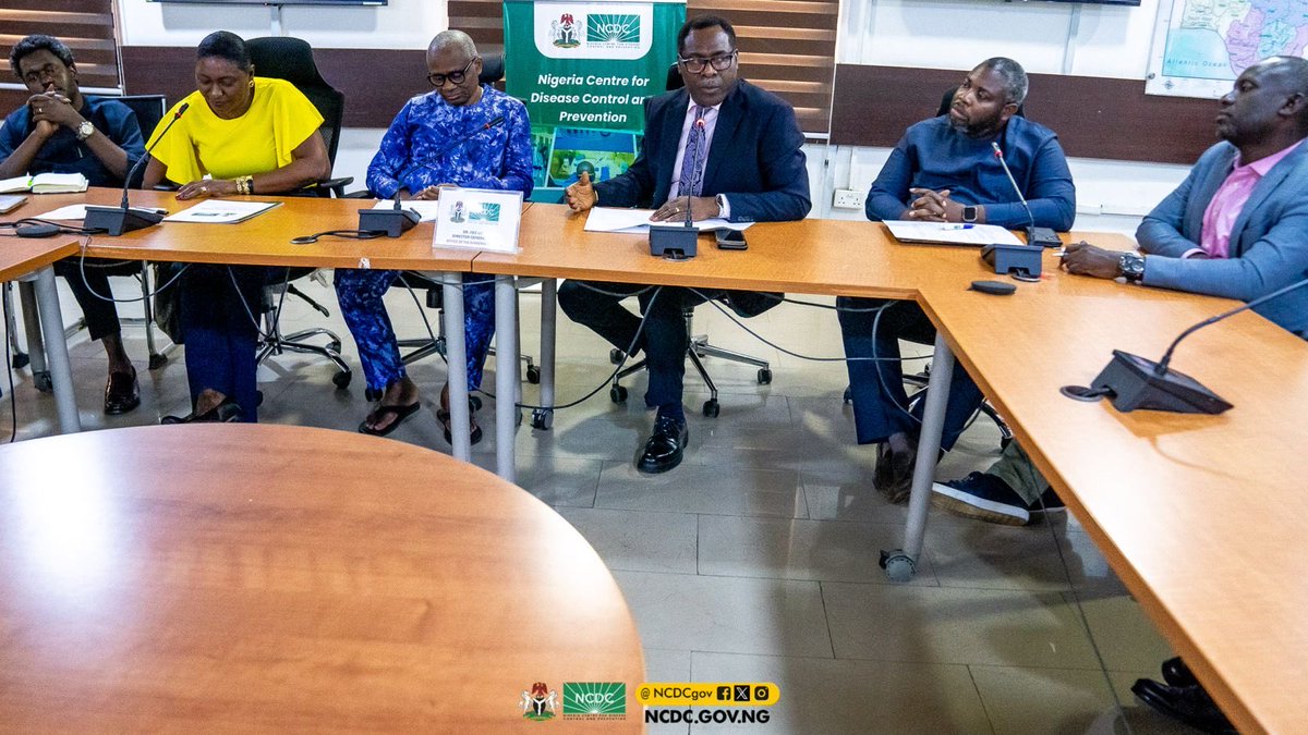 NCDCgov's tweet photo. #TodayInNCDC                                             NCDC, @hfn_nigeria and @PharmAccessNIG have formalised a partnership through the signing of a Memorandum of Cooperation.

The partnership strengthens collaboration between the public and private sectors to support Nigeria’s Integrated Disease Surveillance and Response (IDSR) capabilities and broader disease surveillance infrastructure.

Together, we are strengthening surveillance, preparedness and health security for Nigeria.

#HealthSecurity #PublicPrivatePartnership #DiseaseSurveillance #NigeriaCDC