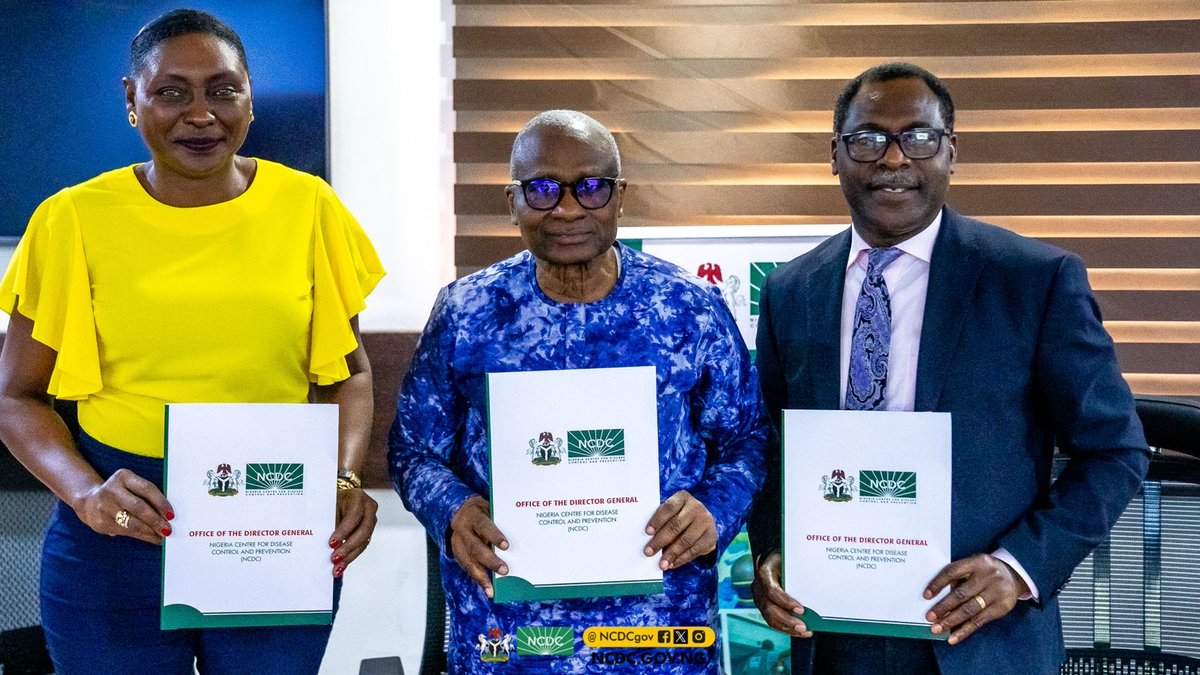 NCDCgov's tweet photo. #TodayInNCDC                                             NCDC, @hfn_nigeria and @PharmAccessNIG have formalised a partnership through the signing of a Memorandum of Cooperation.

The partnership strengthens collaboration between the public and private sectors to support Nigeria’s Integrated Disease Surveillance and Response (IDSR) capabilities and broader disease surveillance infrastructure.

Together, we are strengthening surveillance, preparedness and health security for Nigeria.

#HealthSecurity #PublicPrivatePartnership #DiseaseSurveillance #NigeriaCDC