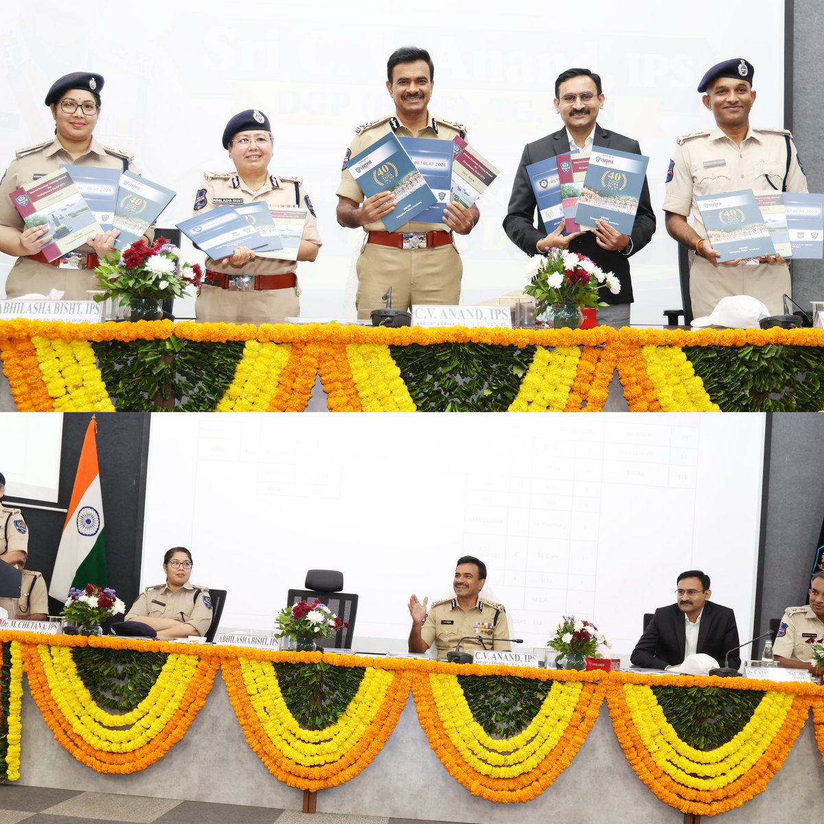 CVAnandIPS's tweet photo. Today, I interacted with 112 probationary DSPs undergoing training at the RBVRR Telangana Police Academy. I took a session on leadership in policing and underscored that leadership is not about titles or being a boss, but about courage, vision, integrity, teamwork, communication, hard work, innovation and, above all, humility. I also emphasised the utmost importance of ethics and protecting one’s reputation through a long career in public service.After a one year training here , they now go to the districts for another 11 months before they finishing their training . 

Later, I presented prizes to the winners of Cluster-C of the 5th Telangana Police Sports and Games Meet-2026. More than 700 police personnel participated in badminton, lawn tennis and table tennis. With the introduction of the cluster system and its alignment with the All India Police Sports and Games calendar, we can identify talent, provide adequate time for practice, ensure greater competitive exposure and help our sportspersons excel at higher-level competitions.