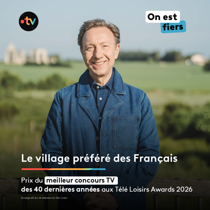 francetvpro's tweet photo. 📺#TLAwards2026 

 #VillagePrefere remporte le Télé Loisirs Award 2026 du meilleur concours TV des 40 dernières années.
Bravo à toutes les équipes du @PrefereVillage ! 👏

@bernstephane https://t.co/U5BWCaDLBj