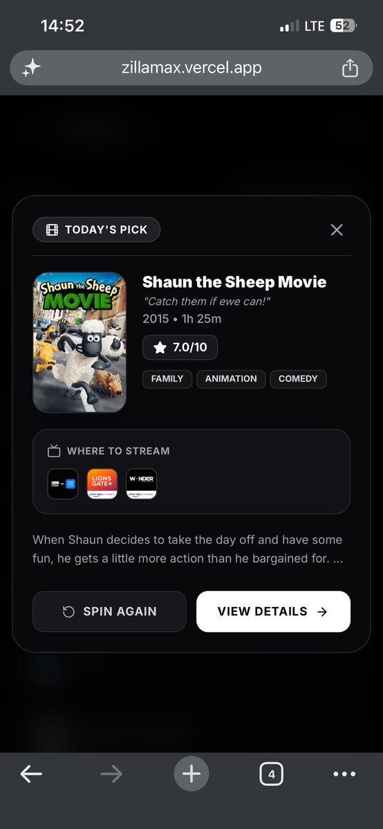Oladapothefirst's tweet photo. The whole point of movie discovery is cutting out dead time.
You shouldn't have to check three different apps just to see if a film is on Prime or Lionsgate, read a college essay on the plot, and then lose interest. https://t.co/xkoWNV1Lk4