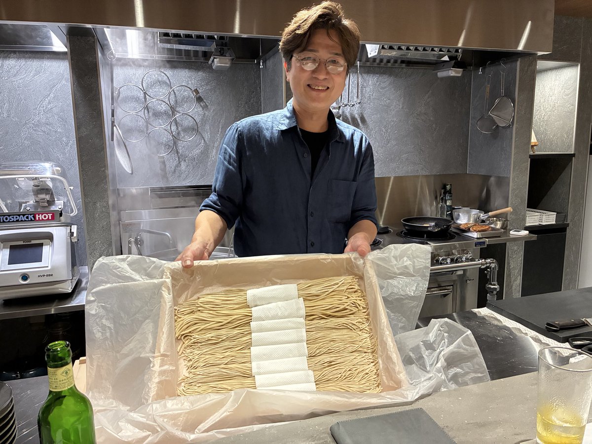05_masaki's tweet photo. 世田谷区 経堂 麦そば 山口
普段ラーメンに使われている食材一つ一つの魅力を最大限に引き出し、1品料理へと昇華させたコースが楽しめます！ぜひお酒とのペアリングを堪能して欲しい🍷ラストは、まだラーメンに限界値があることを知れました。麺の保管の仕方でここまで変わるとは… https://t.co/zm34gr66SU