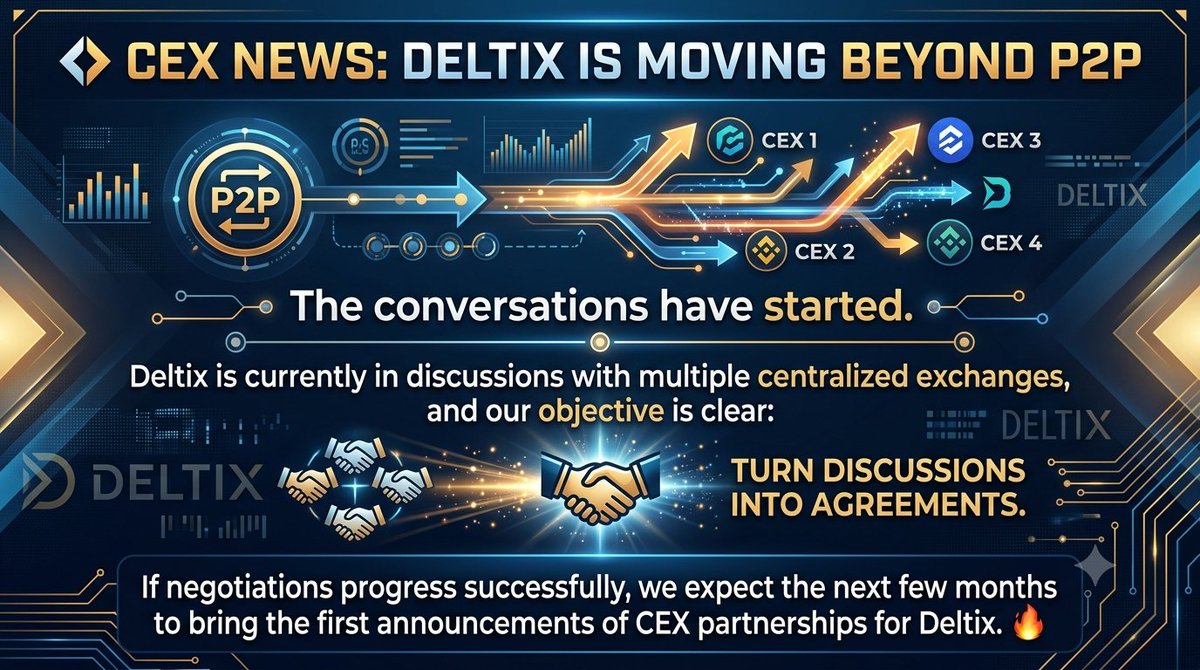 Ravendra_750's tweet photo. CEX NEWS: DELTIX IS MOVING BEYOND P2P. ◆

The conversations have started.

Deltix is currently in discussions with multiple centralized exchanges, and our objective is clear:

TURN DISCUSSIONS INTO AGREEMENTS.

#Deltix #ANET #Web3‌‌  #Mining https://t.co/686XVhPGkY