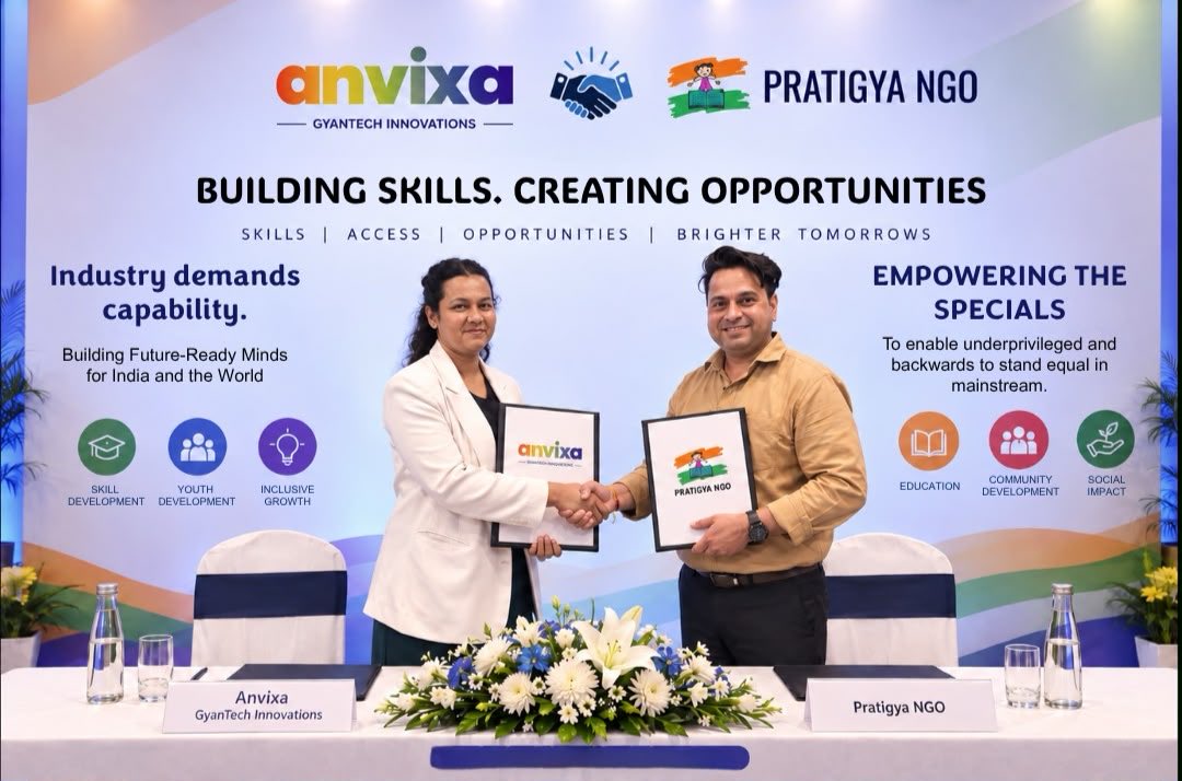 AnvixaGyantech's tweet photo. When skills meet access, opportunities become possible

We are pleased to collab with Pratigya NGO to connect learners with digital learning, future skills &amp; new pathways to opportunity—taking learning beyond the classroom &amp; creating brighter possibilities.

#Anvixa #PratigyaNGO https://t.co/fCRQGH8mwF