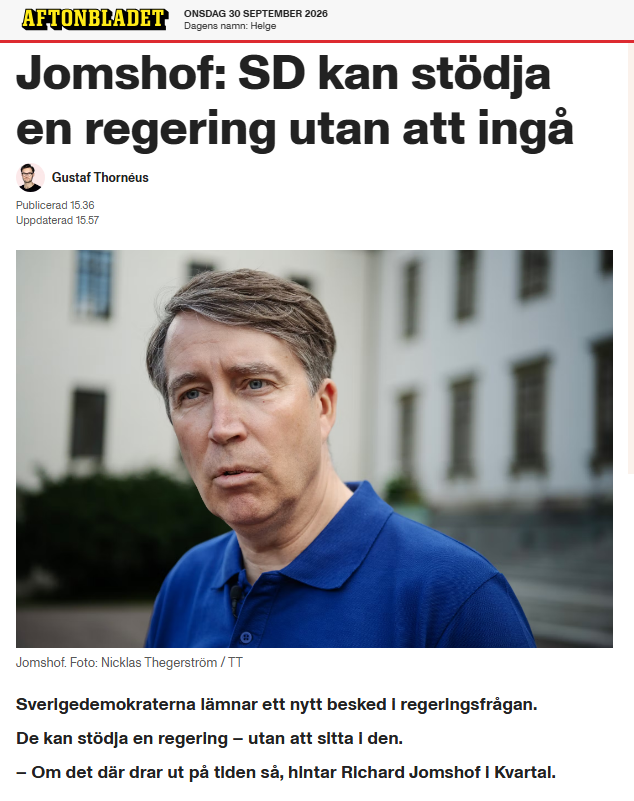 dagsattvakna's tweet photo. TACK!
❤️
Om det blir så...
https://t.co/d3Kbj8DT4R
#svpol #val26 @sdriks