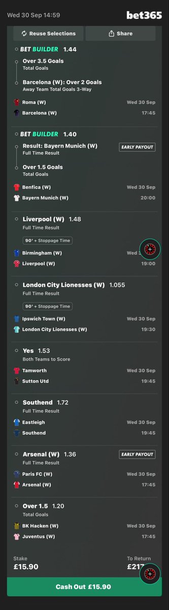 DockectieDock's tweet photo. Add To Your Bet Slip - https://t.co/wEoiiRSAzF Wednesday ACCA bets https://t.co/23wi9jkvDO