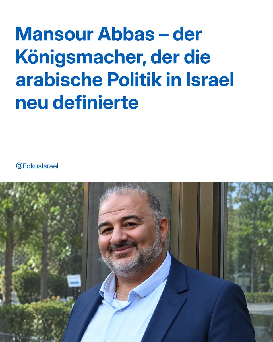 FokusIsrael's tweet photo. Wie brachte Mansour Abbas die islamistische Ra’am erstmals in eine israelische Regierung und gewann danach sogar einen weiteren Sitz? Warum könnte Ra’am trotz möglicher sechs Mandate an den Bedingungen eines potenziellen Koalitionspartners scheitern?

Die Hintergründe erfährst du im ganzen Artikel auf https://t.co/0ho5cA6tI1:
https://t.co/T9bNwwAiVH

Bleib mit uns dran: Abonniere unseren wöchentlichen Newsletter für Nachrichten und Einordnung aus Israel.
https://t.co/SO3Azr5Jf3