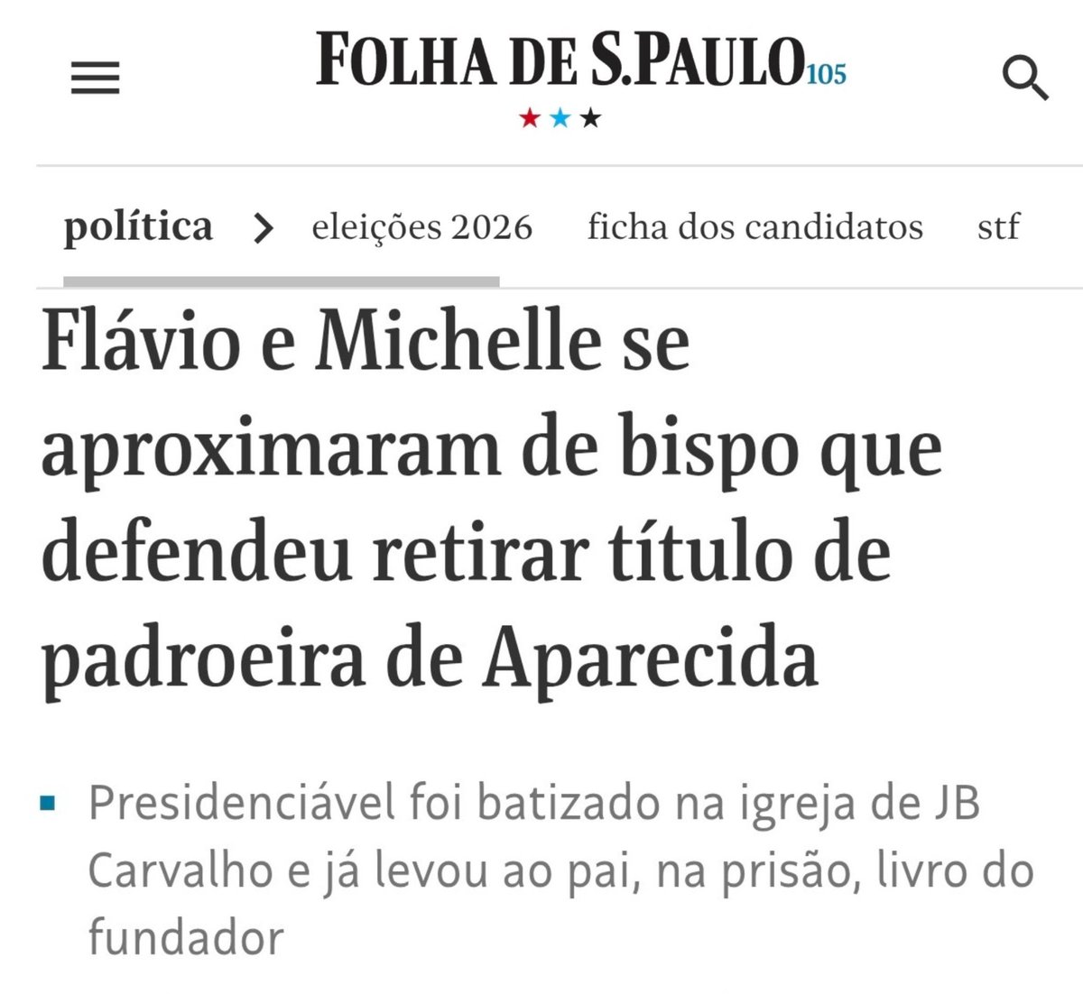 finc0's tweet photo. 'BISPO' DE IGREJA EVANGÉLICA diz que "Deus odeia o culto à Rainha dos Céus".
A Nossa Senhora Aparecida, Padroeira do Brasil, não tem nada a ver com "Rainha dos Céus", e muito menos com esse tal bispo, que não é da Igreja Católica e da @CNBBNacional. JB Carvalho (olha as iniciais do nome) defende que Nossa Senhora Aparecida deixe de ser reconhecida como padroeira nacional, e convocou parlamentares evangélicos a se mobilizarem pela mudança.
A jornalista Alexa Salomão poderia ser mais responsável, deixando claro de quem se trata.