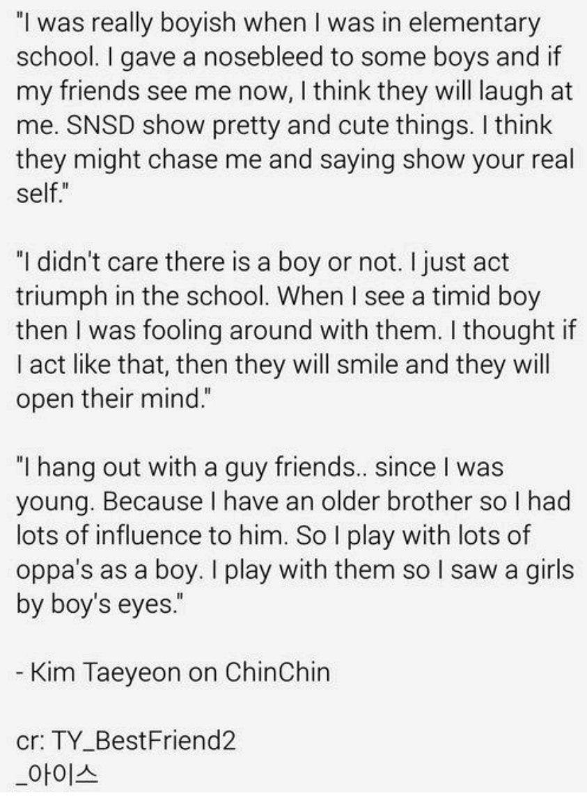 taeresnosliramu's tweet photo. taeyeon once said: "i saw girls by boy's eyes." 😅

and these pics show her boyish side when she was younger. 😂 that mischievous look on her face still shows up sometimes even now. https://t.co/CPLkT2Tqp1