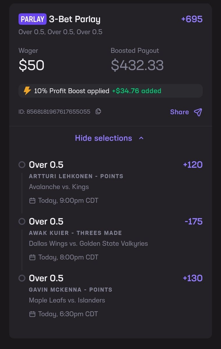 TheBirdHouseEV's tweet photo. Hard rock all purpose 

📊 **EV Calculator**
🎯 Fair Odds: `+588`@GetBettorOdds
📈 EV: `25.73%`
💰 QK: `0.84u`

🔗👇

https://t.co/5H11zJsNAn https://t.co/5cJwpHmxnh