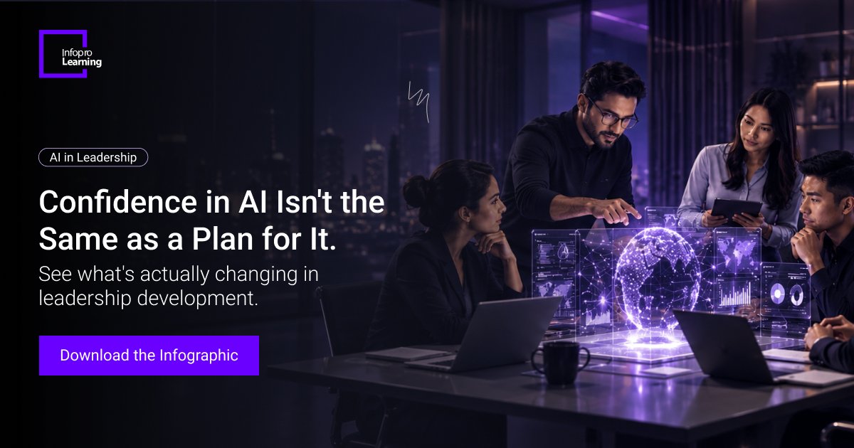 InfoproLearning's tweet photo. Leaders keep saying they're ready for AI; their development plans say otherwise. This infographic shows the gap between confidence and actual readiness. Download it to see where the disconnect starts: https://t.co/De8KOgOJgv

#leadershipdevelopment #CHRO #talentdevelopment #executivedevelopment