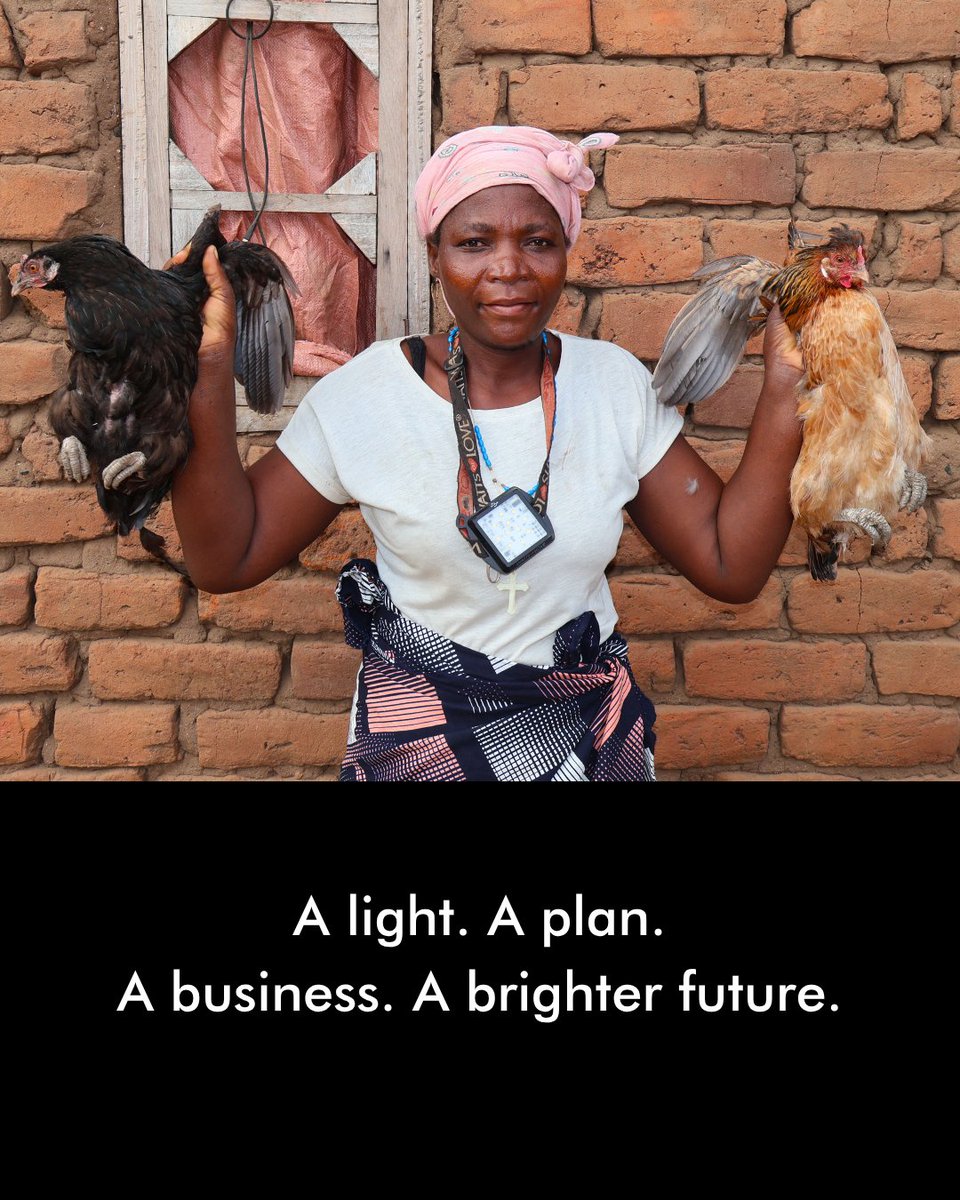 WattsofLove's tweet photo. After receiving a WOL solar light &amp; financial literacy training, Gladys began saving. With MWK 40,000 saved (approx. $23), she invested in chickens, and a doughnut &amp; popcorn business.
Today, she earns MWK 20,000 a day. A light. A plan. A business. A brighter future. https://t.co/ypMw16hDr8