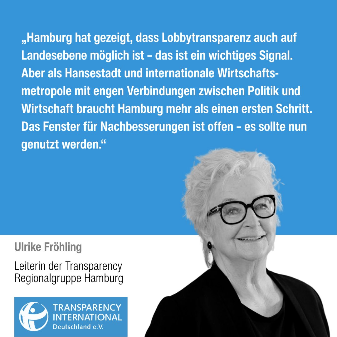 transparency_de's tweet photo. Hamburg – Aufsteiger mit Wermutstropfen

📊 Vor einigen Wochen haben wir das Lobbyranking 2026 veröffentlicht, in dem wir die Lobby- und Transparenzregulierungen der Bundesländer vergleichen. https://t.co/fKclTYadat
