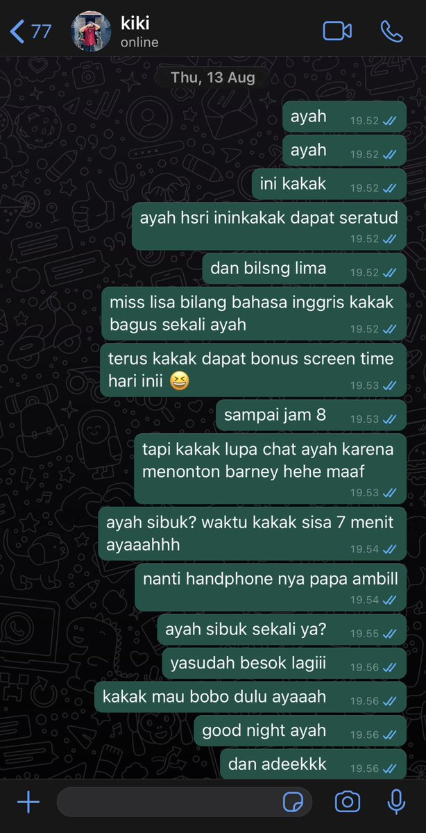 mengitist's tweet photo. chat ayah dan kakak (💙❤️ untuk ayah dan adik) https://t.co/yNPeAMh73K