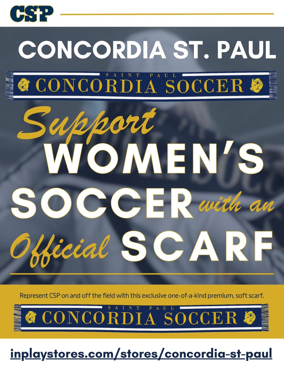 CSPBearsSOC's tweet photo. Golden opportunities await! Every supporter matters. There is still time to buy your official CSP Women's Soccer scarf! Link in bio!
#CSP #BeGolden https://t.co/mN6v7RILBB