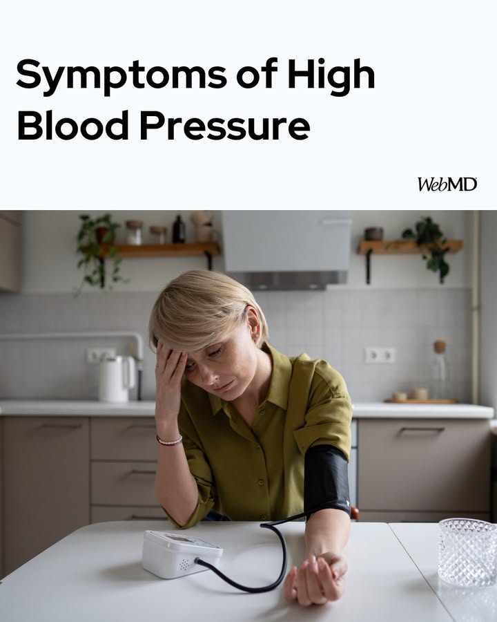 WebMD's tweet photo. One of the most dangerous things about hypertension, or high blood pressure, is that you may not know you have it. If your blood pressure is extremely high, you may experience symptoms such as severe headaches, nosebleeds, fatigue or confusion, vision problems, chest pain, difficulty breathing, an irregular heartbeat, blood in the urine, pounding in your chest, neck, or ears, and seizures.
Have you or someone you know experienced high blood pressure? Share your experience in the comments. https://t.co/MF6DX5S9Gh