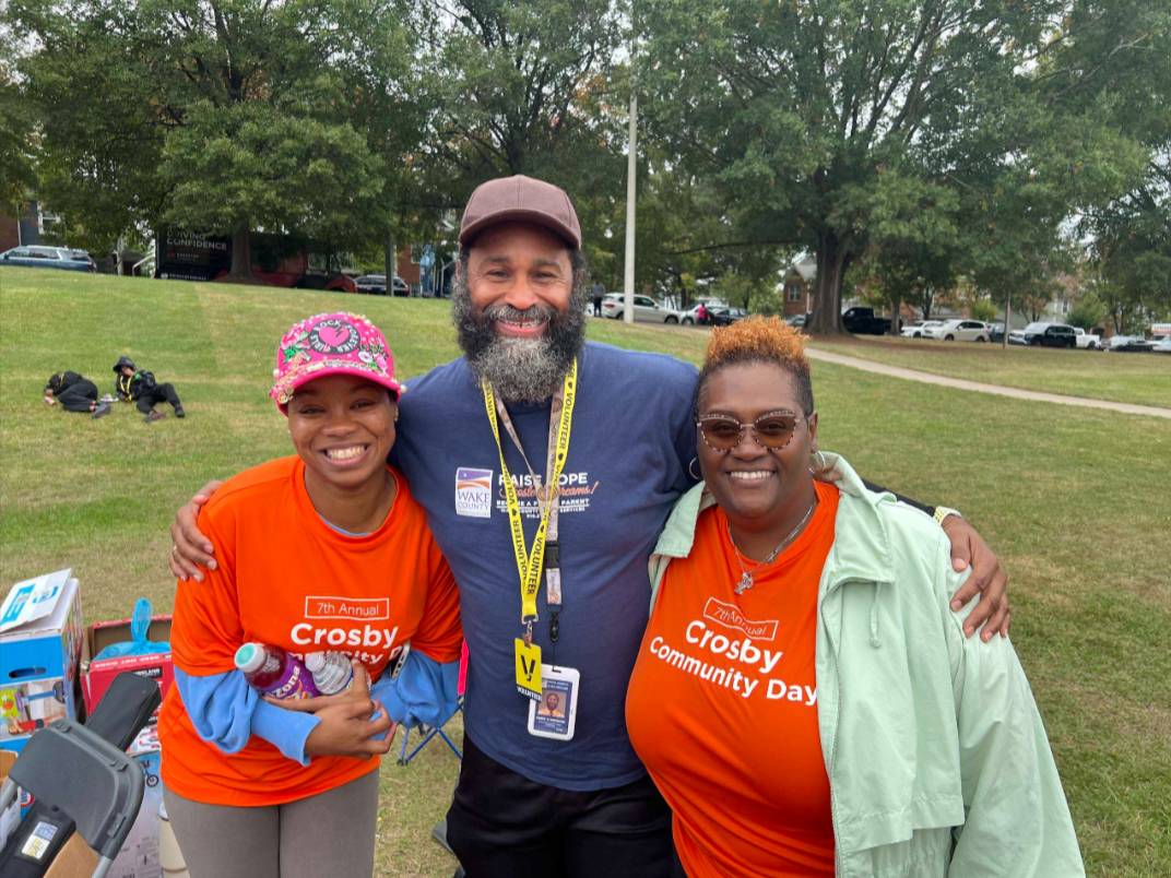 WakeGOV's tweet photo. 🎉 Crosby Community Day is this Saturday!

Make plans to join us for a day of free food, entertainment, community resources and connection.

📅 Saturday, Oct. 3, 11 a.m. to 3 p.m.
📍 Sherrill’s University of Barber and Cosmetology: 3601 Bastion Ln., Raleigh

Bring a friend and come spend the day with your community!
Register now ➡️ https://t.co/yGP1zOloqo
