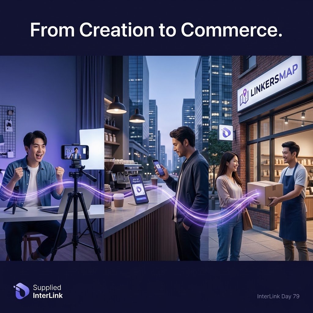 RehanUllahxib0's tweet photo. "The InterLink Journey: From Creator to Commerce. Join the ecosystem and experience seamless digital activity and ITL movement. Day 79. 
#InterLink #ITLG #ITL https://t.co/M1jBSDCXo5
