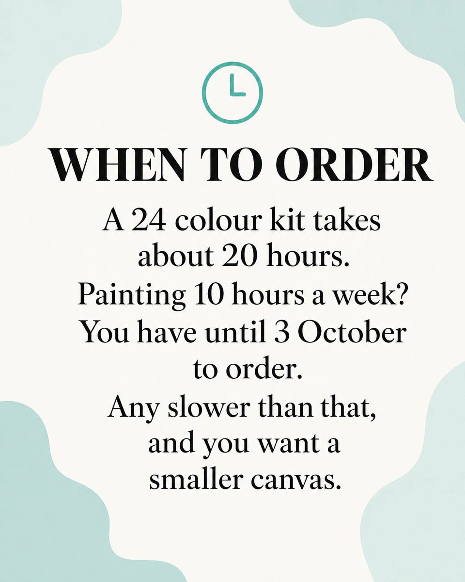 davincifiedcom's tweet photo. 🎃 New on the blog: will your Halloween kit be finished in time?

A 24 color kit is around 20 hours. At 10 hours a week that means ordering by 3 October to have it on the wall for the 31st ✨

Keep reading → https://t.co/ZKBU8PC09s 
#halloween #paintbynumbers https://t.co/n0UrFr6nQ5