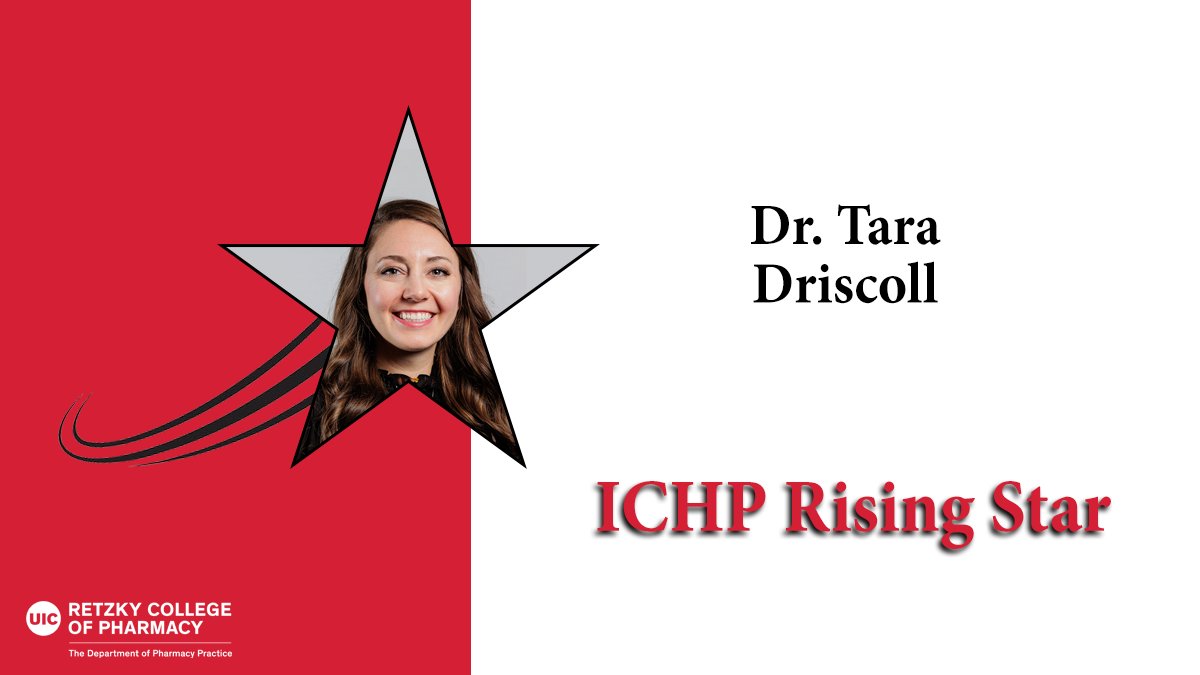 UICPhPr's tweet photo. Congratulations to Dr. Tara Driscoll, recipient of the ICHP Rising Star Award! The award recognizes emerging pharmacy professionals for their leadership, achievements, and commitment to advancing health-system pharmacy.
#UICPharm #ICHP https://t.co/M9Vy9dQRYM
