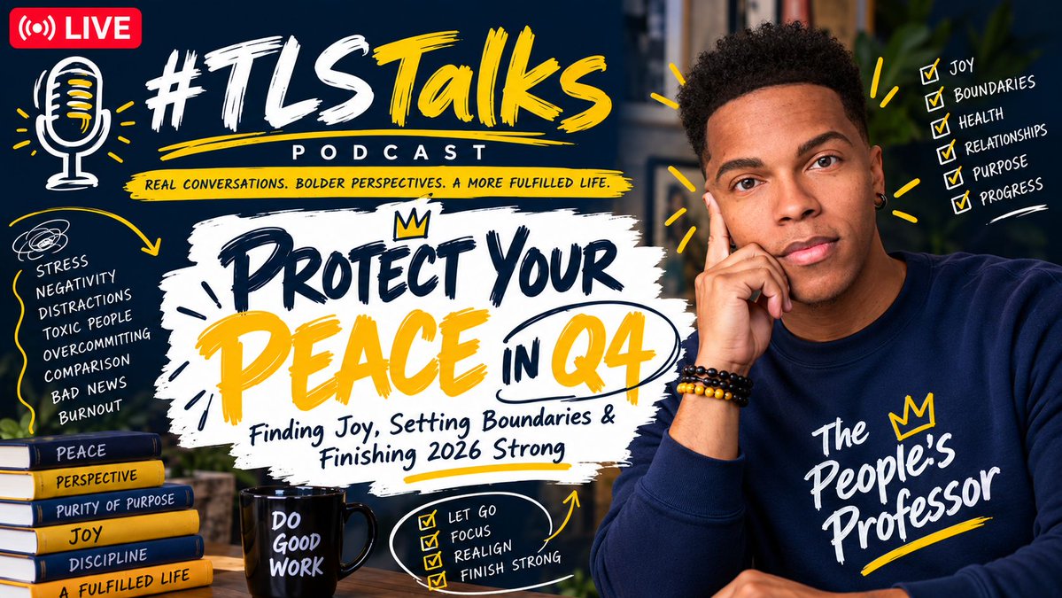 tlstrayhorn's tweet photo. Get excited! Tune-in tonight for #TLSTalks podcast at 8pm ET/5pm PT via #YouTube, X, LinkedIn, & Facebook.
Today's episode focuses on "Protecting Your Peace in Q4." You don't want to miss it!
📺 https://t.co/MCH9l1xKM4 https://t.co/4ipRE2xmO4