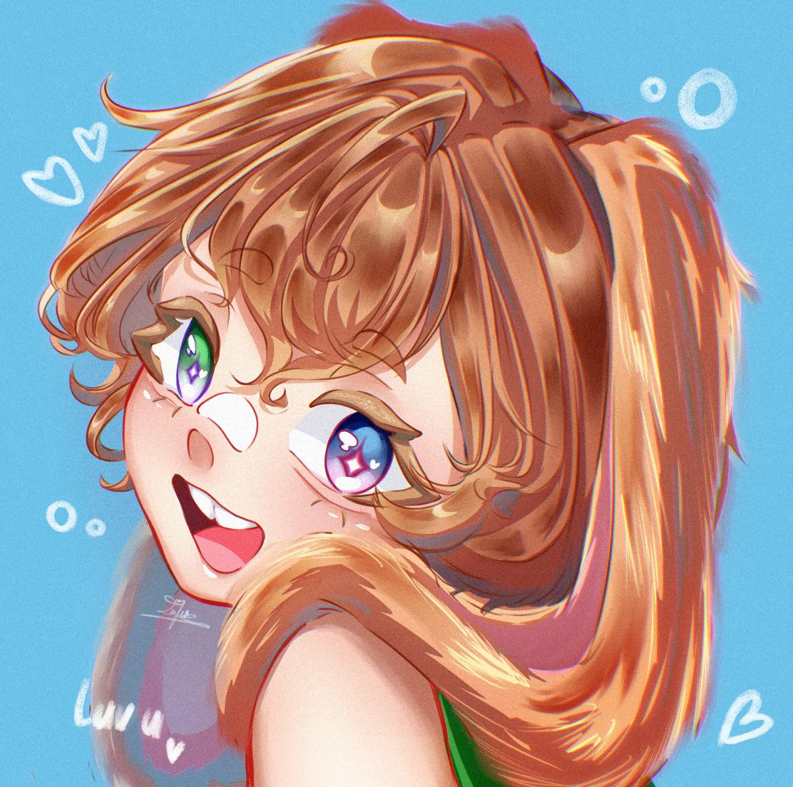 Fufurire's tweet photo. And with this one mark the end of free PFP ! 
If yall want it's at 10e (and there's a discount so LESS MONEY YUP) on my Vgen !

@marble_bloup  FOR U 💚💚💚

#smallartist #Vgen #Vtuberㅤ https://t.co/d5eNB7nNgl
