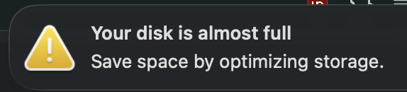behzadotdev's tweet photo. POV: you're writing rust on a 500GB macbook https://t.co/ntfnzGnYoh