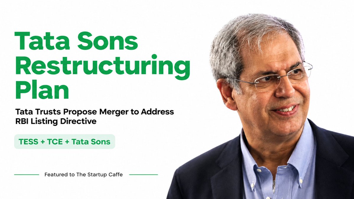 thestartupcaffe's tweet photo. Tata Trusts propose restructuring Tata Sons by merging TESS and TCE, potentially changing its regulatory status amid the RBI listing directive.
Read full story here: https://t.co/VPjhTjf0Eb
#TataSons #TataGroup #RBI #BusinessNews https://t.co/tFO34mV2E6