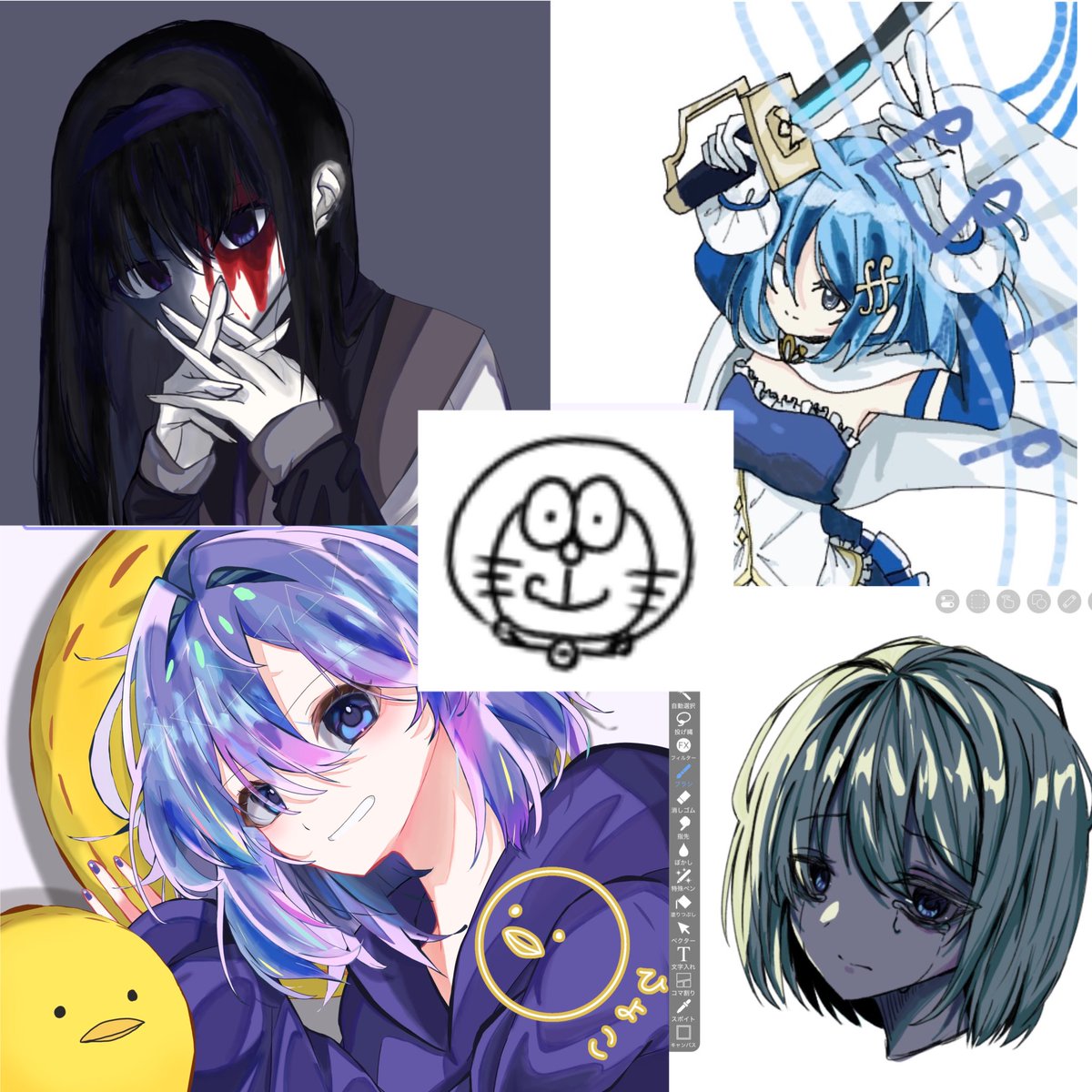 nemuiyp's tweet photo. #今月描いた絵を晒そう
落書きだけど、何を思ってドラえもん描いたんだろ... https://t.co/2I4iiBo3PR