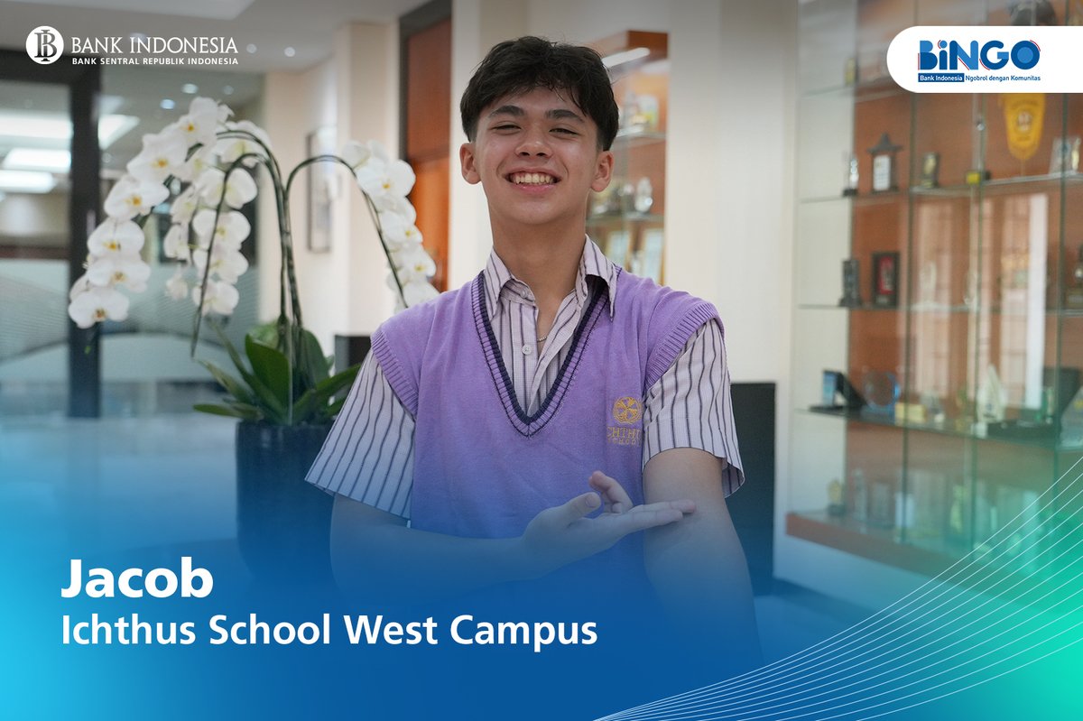 bank_indonesia's tweet photo. Yuk, kita dengarkan kesan dari Jacob yang menjadi salah satu peserta BINGO hari ini!

“Kesan pertama saya setelah mengikuti sesi ini sangat bagus. Saya jadi belajar tentang sejarah uang dan alasan mengapa kita harus merawatnya. Sesi ini benar-benar bermanfaat karena memberikan banyak wawasan baru mengenai perjalanan uang serta dampak yang terjadi jika kita tidak merawatnya dengan baik.”