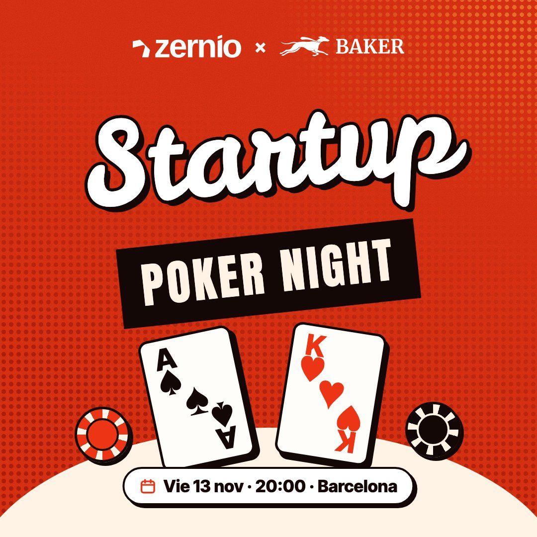 guirao_pau's tweet photo. Pues al final nos hemos calentado!

@zernio  × https://t.co/h7gdsYMlSt - Startup Poker Night en Barcelona

Con la ayuda de los jefes de @charleslayerr  y @jacintofleta 

Aun quedan cosas por decidir pero los que querais venir iros apuntando 

https://t.co/NasSC2iPEv https://t.co/dzmNzadgYa