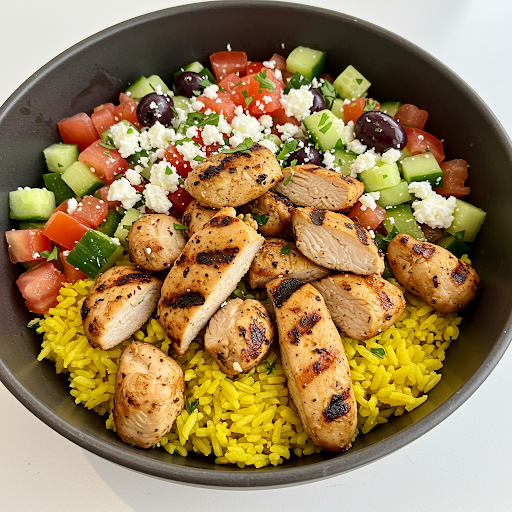 MezzaGrill's tweet photo. Spicy Chicken Bowl is one of the most-ordered picks at Mezza Grill—bold, satisfying, and layered with the fresh, vibrant flavor guests keep coming back for. A lunch favorite that earns its spot every time 🔥🥗 #MezzaGrill #SpicyChickenBowl #LunchFavorite https://t.co/pouOUPf8C6