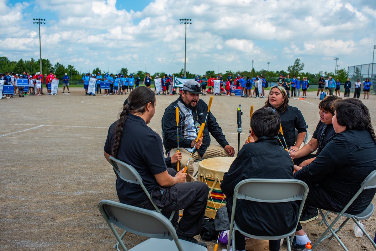 JaysCare's tweet photo. On National Day for Truth and Reconciliation, we pause to honour the strength, resilience, and voices of Indigenous Peoples. 

Through Indigenous Rookie League, we are proud to work alongside Indigenous partners and communities focused on promoting healing, unity, and belonging from coast to coast to coast through the power of baseball. 🧡